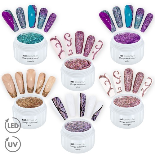 Set gel effetto led multi - gel,