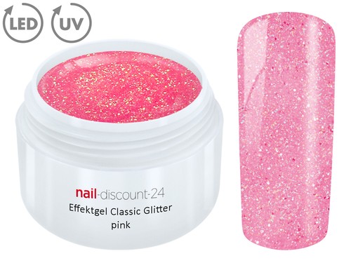 Gel led glitter rosa - gel,